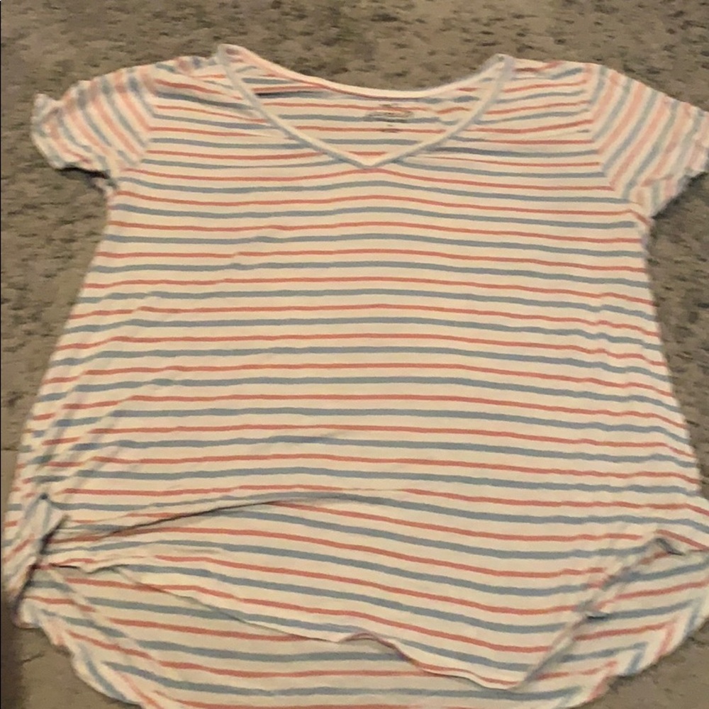 High Rise front Striped shirt